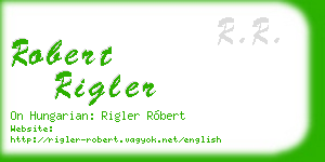 robert rigler business card