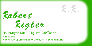 robert rigler business card